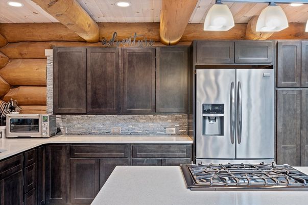Interior, Kitchen, Recessed Lighting, Stainless Steel Appliances, Wooden Ceilings