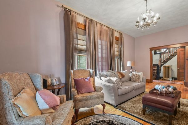 Chandelier, Interior, Living room, Wood Texture Flooring
