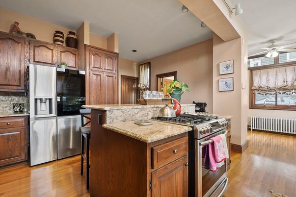 Interior, Kitchen, Wood Texture Flooring