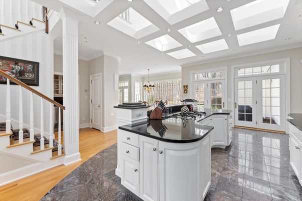 Dining room, Interior, Pendant Lights, Recessed Lighting, Wood Texture Flooring