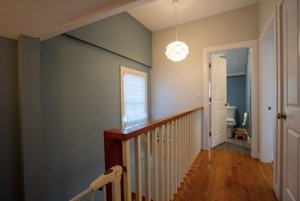 Bathroom, Interior, Pendant Lights, Wood Texture Flooring
