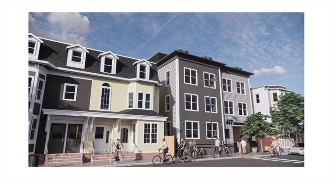 Exterior, Facade, Rowhouse