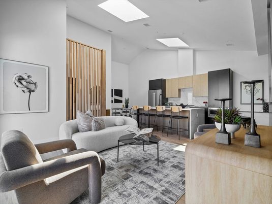Interior, Kitchen, Living room, Recessed Lighting