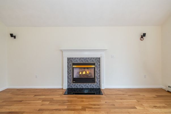 Empty room, Fireplace, Interior, Wood Texture Flooring