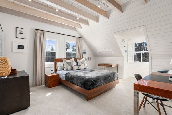 Bedroom, Interior, Wooden Beams