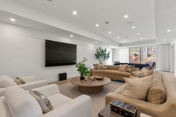 Interior, Living room, Recessed Lighting