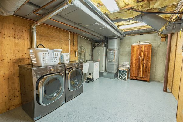 Interior, Washer, Wooden Walls