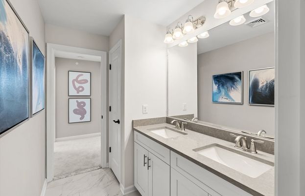 Bathroom, Dual Sink Vanities, Interior, Marble
