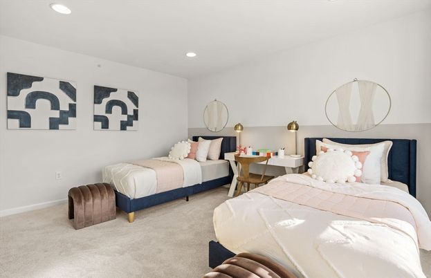 Bedroom, Interior, Recessed Lighting