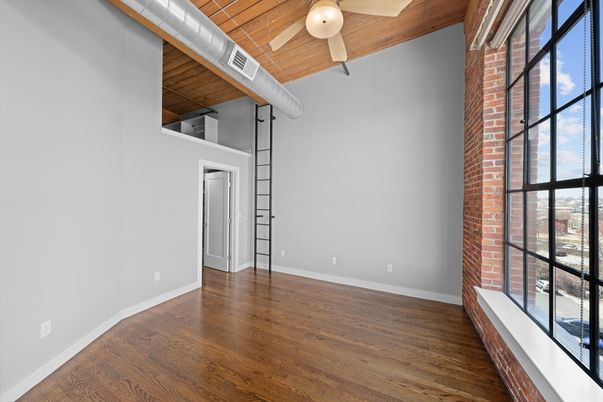 Empty room, Interior, Stone Walls, Wood Texture Flooring