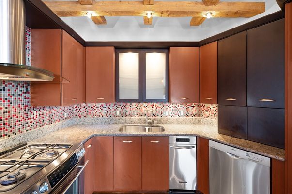 Interior, Kitchen, Stainless Steel Appliances, Wooden Beams
