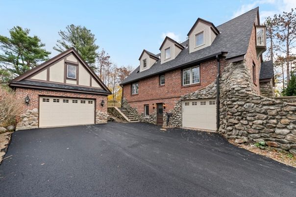 Attached, Exterior, Facade, Brick Facade, Tudor Revival