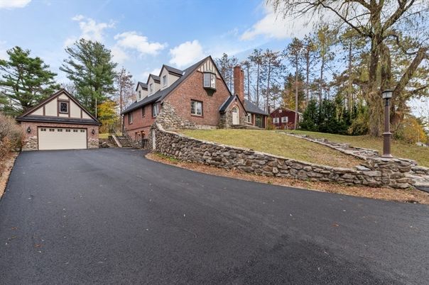 Attached, Exterior, Facade, Brick Facade, Tudor Revival