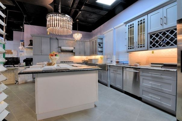 Chandelier, Interior, Kitchen, Stainless Steel Appliances