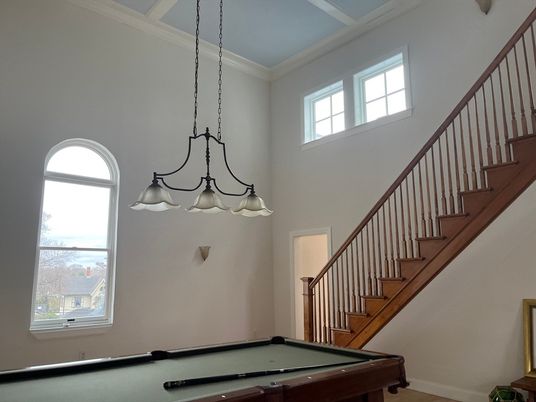 Billiard Table, Chandelier, Game Room, Interior