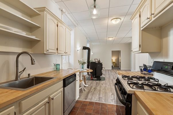 Interior, Kitchen, Wood Texture Flooring