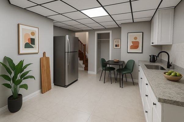 Dining room, Interior, Kitchen