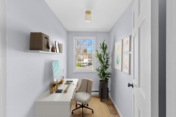 Home Office, Interior, Wood Texture Flooring