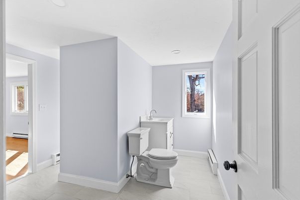 Bathroom, Interior, Marble, Recessed Lighting