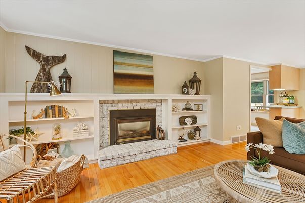 Fireplace, Interior, Wood Texture Flooring