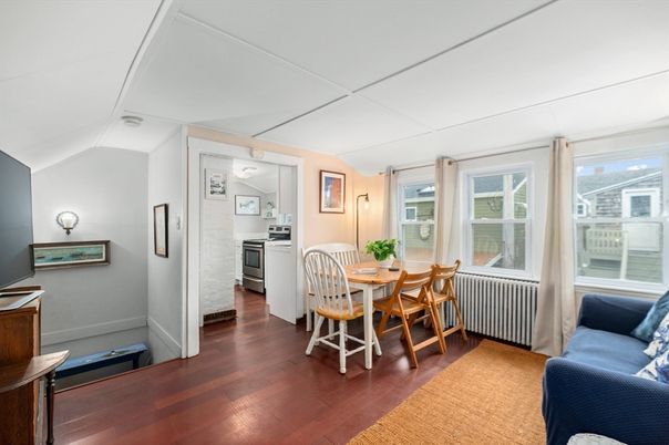 Dining room, Interior, Kitchen, Stainless Steel Appliances, Wood Texture Flooring