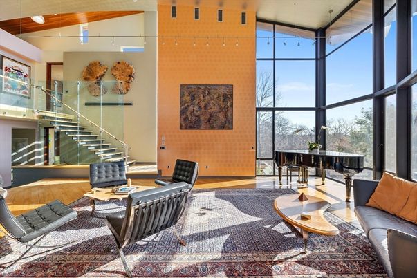 Interior, Living room, Piano, Recessed Lighting, Wood Texture Flooring