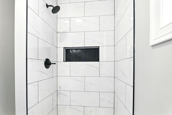 Bathroom, Glass Shower, Interior, Marble Walls