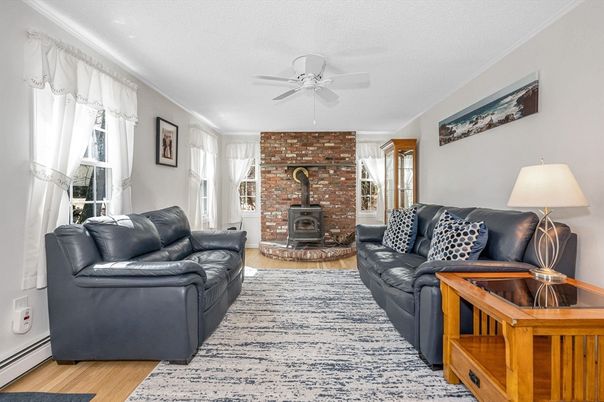 Fireplace, Interior, Living room, Stone Walls, Wood Texture Flooring
