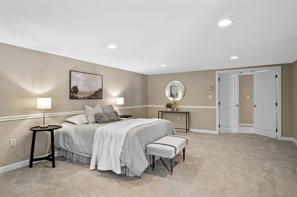 Bedroom, Interior, Recessed Lighting