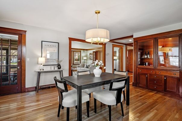 Dining room, Interior, Wood Texture Flooring