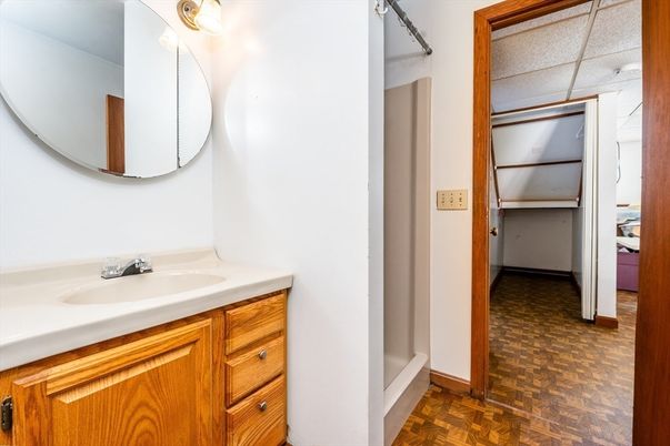 Bathroom, Interior, Wood Texture Flooring