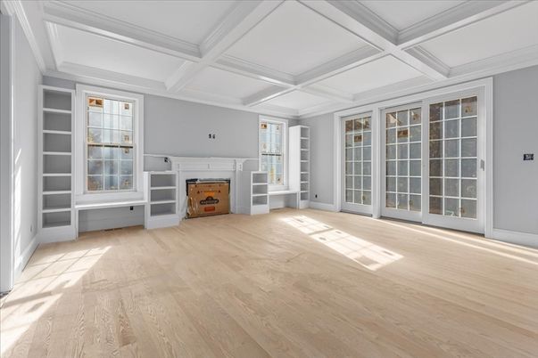Empty room, Fireplace, Interior, Wood Texture Flooring