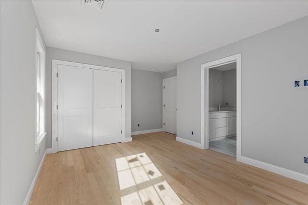 Bathroom, Empty room, Interior, Recessed Lighting, Wood Texture Flooring