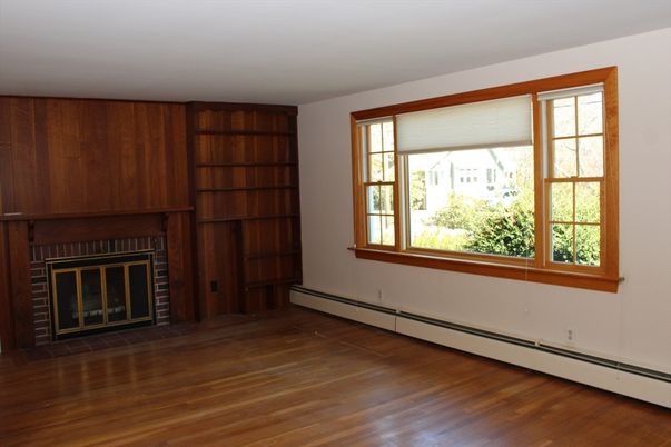 Empty room, Fireplace, Interior, Wood Texture Flooring, Wooden Walls