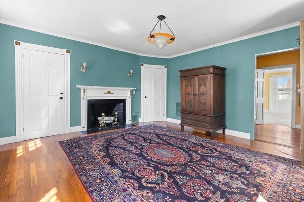 Empty room, Fireplace, Interior, Wood Texture Flooring