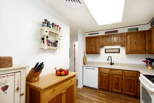 Interior, Kitchen, Wood Texture Flooring
