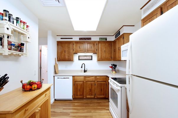 Interior, Kitchen, Wood Texture Flooring
