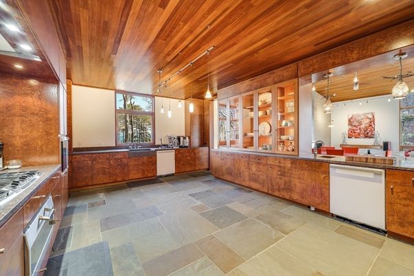 Interior, Kitchen, Pendant Lights, Recessed Lighting, Wooden Ceilings