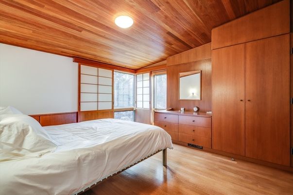 Bedroom, Interior, Wooden Ceilings, Wood Texture Flooring, Wooden Walls
