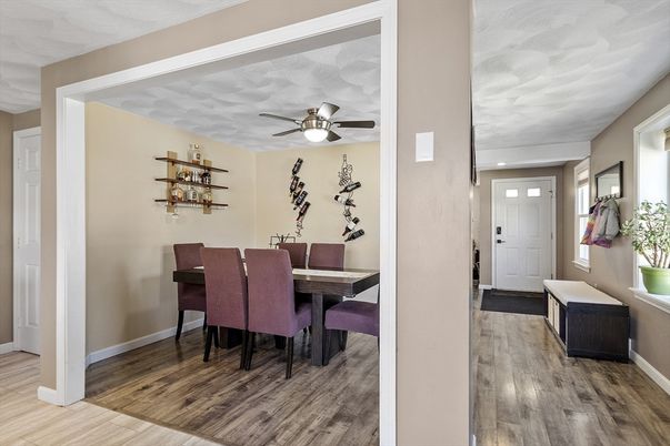 Dining room, Interior, Wood Texture Flooring