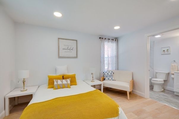 Bathroom, Bedroom, Interior, Recessed Lighting, Wood Texture Flooring
