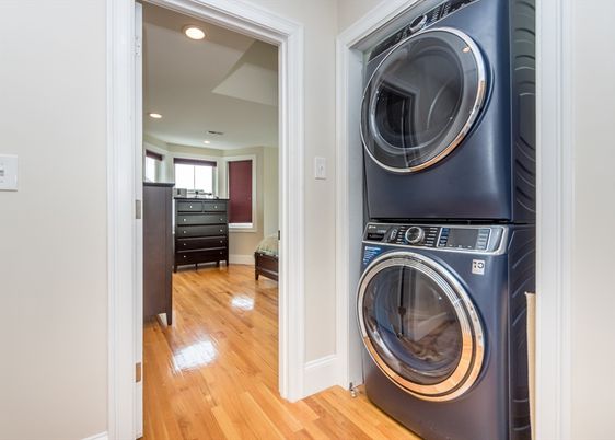 Interior, Recessed Lighting, Utility Closets, Washer, Wood Texture Flooring