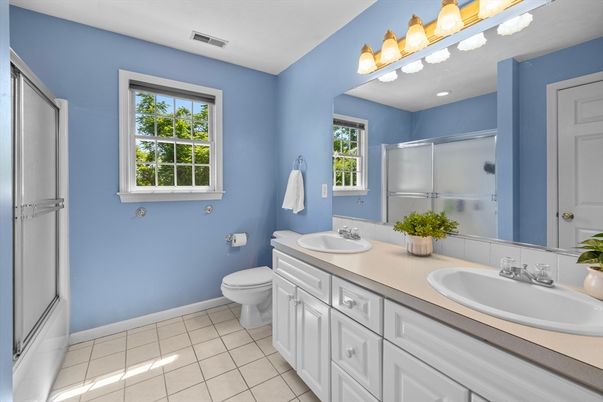 Bathroom, Dual Sink Vanities, Glass Shower, Interior