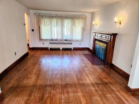 Empty room, Fireplace, Interior, Wood Texture Flooring