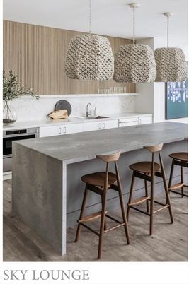 Interior, Kitchen, Pendant Lights, Stainless Steel Appliances, Wood Texture Flooring