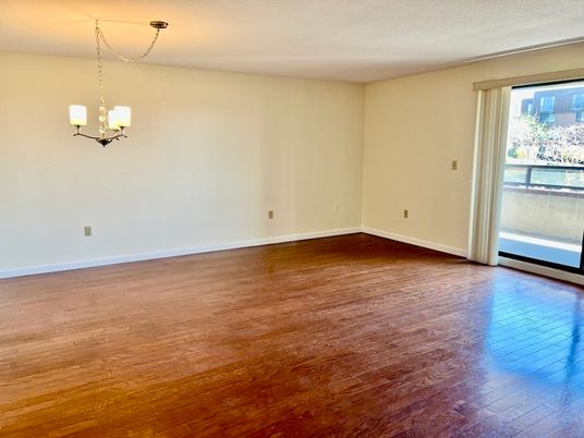 Empty room, Interior, Pendant Lights, Wood Texture Flooring