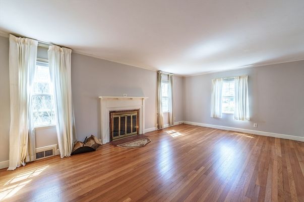Empty room, Fireplace, Interior, Wood Texture Flooring