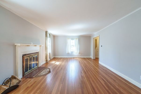 Empty room, Fireplace, Interior, Wood Texture Flooring