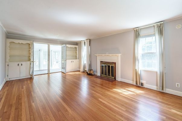 Empty room, Fireplace, Interior, Wood Texture Flooring