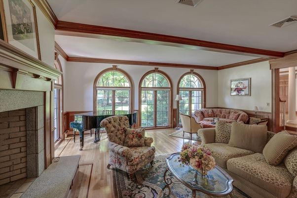 Fireplace, Interior, Living room, Piano, Wood Texture Flooring